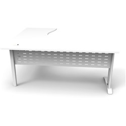 Rapid Span Deluxe Corner Desk Workstation 1800 x 1800 x 750 Natural White & White
