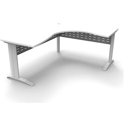 Rapid Span Deluxe Corner Desk Workstation 1800 x 1200 x 750 Natural White & White