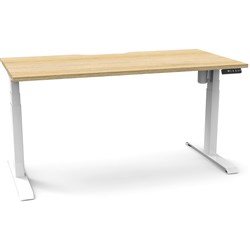 Boost Light Electric Desk Height Adjustable 1500 x 750 Oak/White