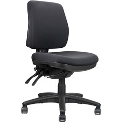Ergo Midi Operator Chair Medium Back Black Fabric