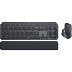 Logitech MX Keys Combo Wireless Keyboard and Mouse & Palm Rest Graphite