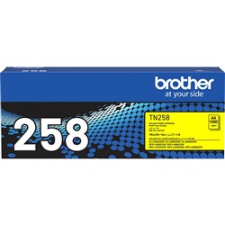 Brother TN258Y Toner Cartridge Yellow 1000pg