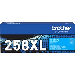 Brother TN258XLC Toner Cartridge Cyan 2300pg