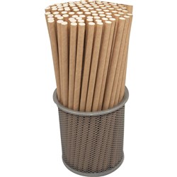 Rainbow 6mm Paper Straws Individually Wrapped Natural Carton of 2000
