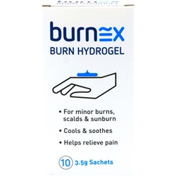 Burnex Burn Hydrogel Burn Relief Sachets 3.5g Pack Of 10