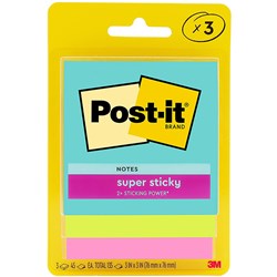 Post-it 3321-SSMIA Super Sticky Notes 76 x 76mm Supernova Neons Pack of 3