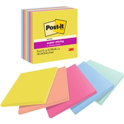 Post-it 654-10SSJOY Super Sticky Notes 76 x 76mm Summer Joy Pack of 10
