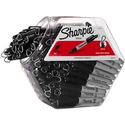 Sharpie Mini Fine Point Markers Permanent Bullet 1.0mm Black Cup of 72