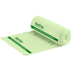 BioPak Compostable Bin Liners 80L Green Roll of 20