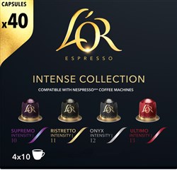 L'OR Espresso Coffee Capsules Intense Collection Box 40