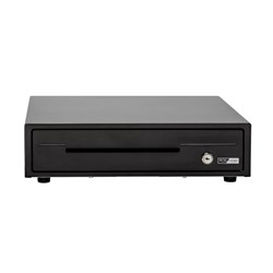 POS-mate Cash Drawer 4 Note 8 Coin 330mm Wide Classic Black