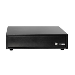 POS-mate Manual Cash Drawer 4 Note 8 Coin 330mm Wide Push Open Classic Black