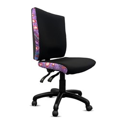 K2 Orange Dust Katherine High Back Office Chair Black Swan Fabric