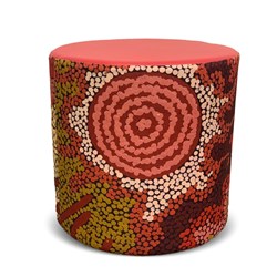 K2 Orange Dust Spectrum Eva Round Ottoman 450mm Diameter Red Ochre