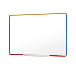 Vista 4 Colour Frame Magnetic Whiteboard 600 x 900mm