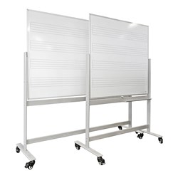 Visionchart Mobile Whiteboard Music Staves and Plain Magnetic 1200 x 1200mm