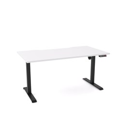 Q-Stand Electric Desk Height Adjustable 1500W x 800D White & Black