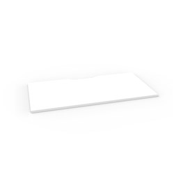 Scalloped Table Top 1500W x 750mmD Natural White
