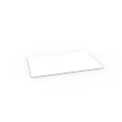 Scalloped Table Top 1200W x 750mmD Natural White