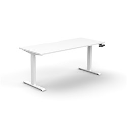Boost Crank Desk Manual Height Adjustable 1500W x 750D White/White