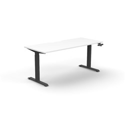 Boost Crank Desk Manual Height Adjustable 1800W x 750D White/Black