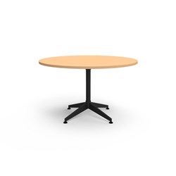 Typhoon Round Meeting Table 1200mm Diam Beech Top Black Base