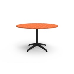 Typhoon Round Meeting Table 1200mm Diam Cherry Top Black Base