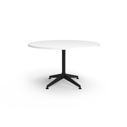 Typhoon Round Meeting Table 1200mm Diam White Top Black Base