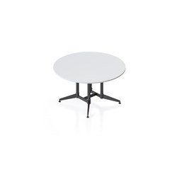 Typhoon Round Meeting Table 1500mm Diam White Top Black Base