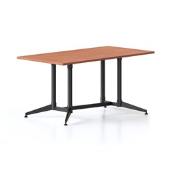 Typhoon Meeting Table 1500W x 750D Cherry Top Black Frame