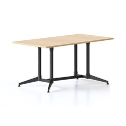 Typhoon Meeting Table 1500W x 750D Natural Oak Top Black Frame