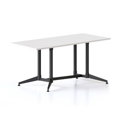 Typhoon Meeting Table 1500W x 750D White Top Black Frame