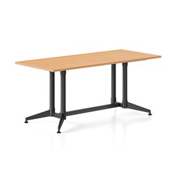 Typhoon Meeting Table 1800W x 900D Beech Top Black Frame