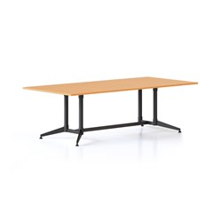 Typhoon Boardroom Table 2400W x 1200D Beech Top Black Frame