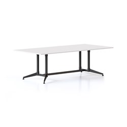 Typhoon Boardroom Table 2400W x 1200D White Top Black Frame