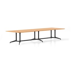 Typhoon Boardroom Table 3200W x 1200D Beech Top Black Frame