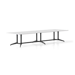 Typhoon Boardroom Table 4000W x 1200D White Top Black Frame