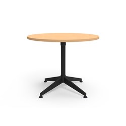Typhoon Round Meeting Table 900mm Diam Beech Top Black Base