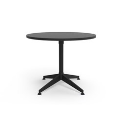 Typhoon Round Meeting Table 900mm Diam Black Top Black Base