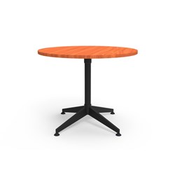Typhoon Round Meeting Table 900mm Diam Cherry Top Black Base