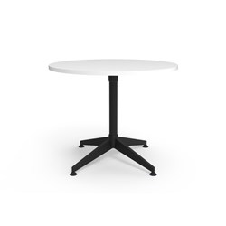 Typhoon Round Meeting Table 900mm Diam White Top Black Base
