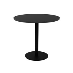 Estillo Round Meeting Table 900mm Black Top Black Disc Base