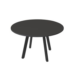 Eternity Round Meeting Table 1200mm Diam Top Black Top Black Base