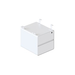 Rapid Deluxe Infinity Hanging Pedestal 2 Drawer 400W White