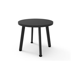 Eternity Round Coffee Table 500mmD Black Top Black Base
