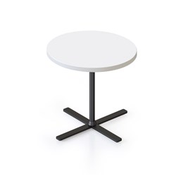 Kolo Round Side Table 500D x 457mmH White Top Black Base