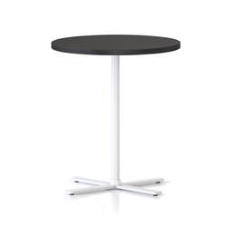Kolo Round Side Table 500D x 587mmH Black Top White Base