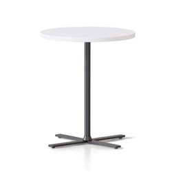 Kolo Round Side Table 500D x 587mmH White Top Black Base