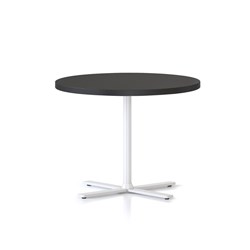 Kolo Round Side Table 600D x 457mmH Black Top White Base