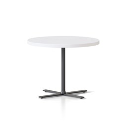 Kolo Round Side Table 600D x 457mmH White Top Black Base